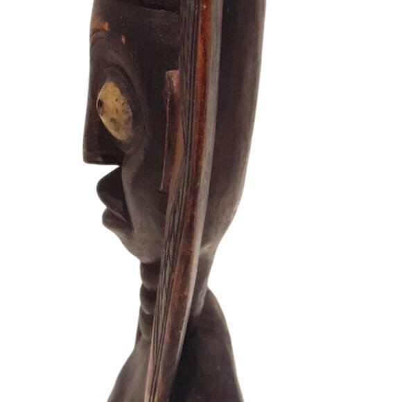Vintage African Wood Statue, Collectible African Art, African Home Decor - Picture 10 of 15